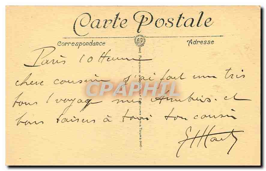 CPA Paris La Gare de Lyon  — Rückseite