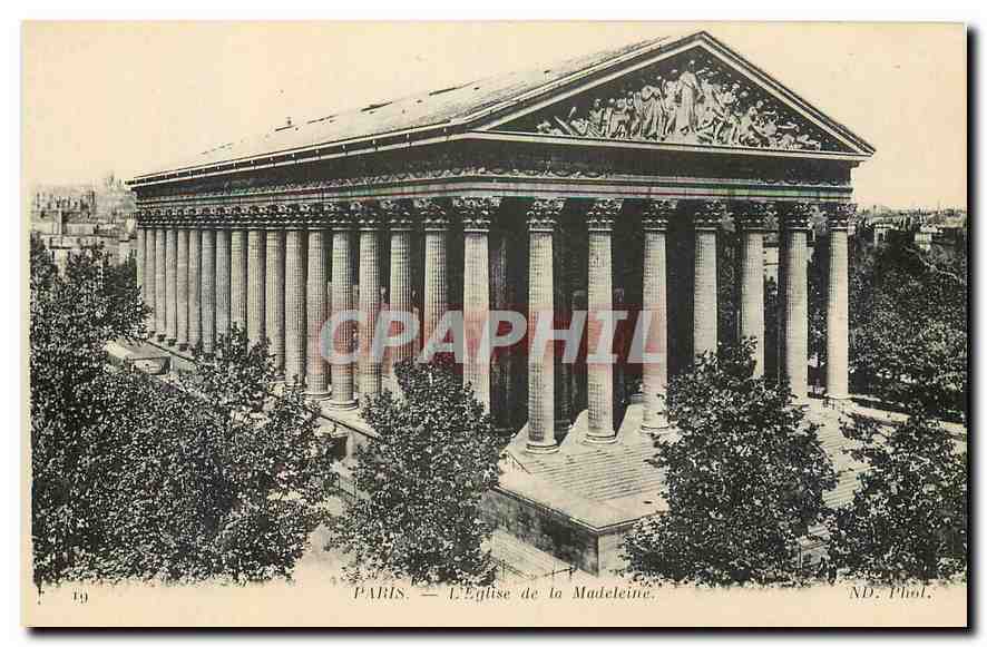 CPA Paris l'Eglise de la Madeleine 