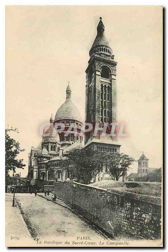 CPA Paris la Basilique du Sacre Coeur le Campanile 