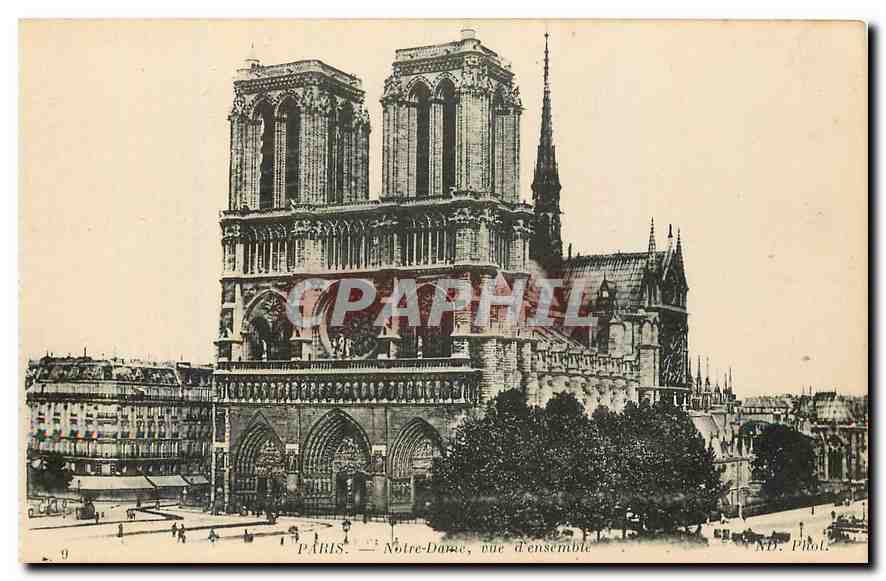 CPA Paris Notre Dame vue d'ensemble 