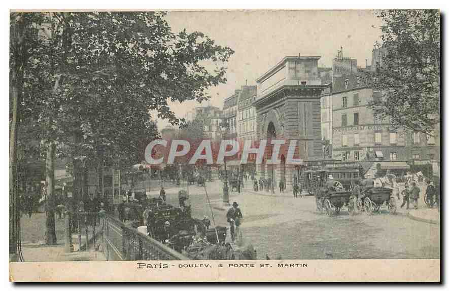 CPA Paris Boulev et porte St Martin 