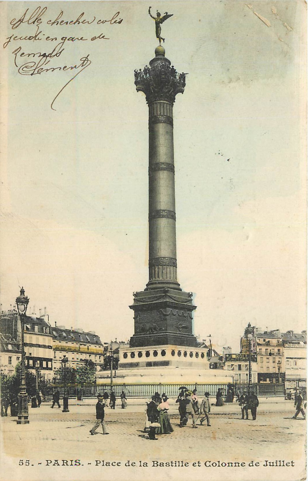 CPA Paris Place de la Bastille et Colonne de Juillet 