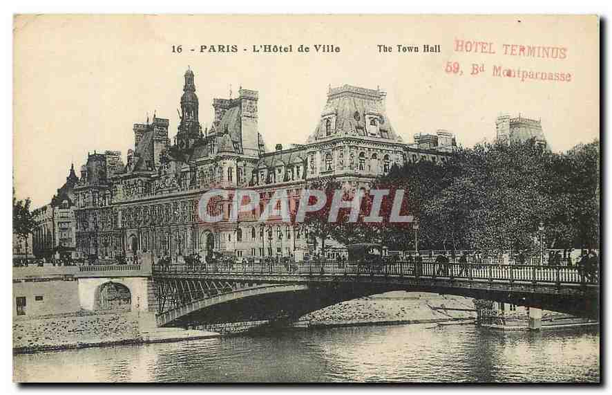 CPA Paris l'Hotel de Ville 