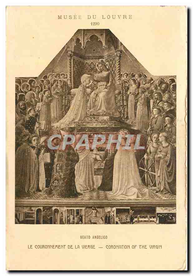 CPA Musee du louvre le couronnement de la Vierge 
