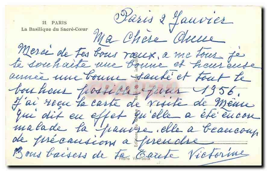 CPA Paris la Basilique du Sacre Coeur  — Rückseite