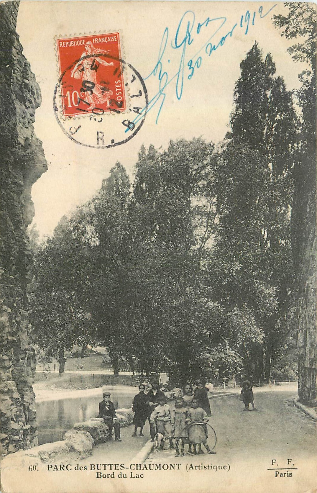 CPA Parc des Buttes Chaumont Artistique Bord du Lac Enfants