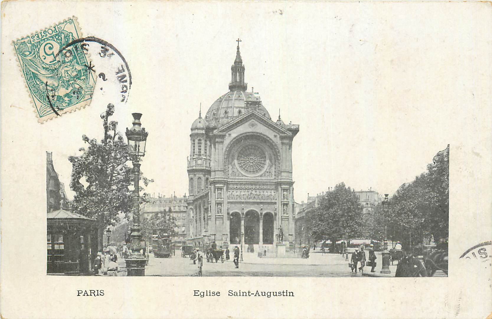 CPA Paris Eglise Saint Augustin 