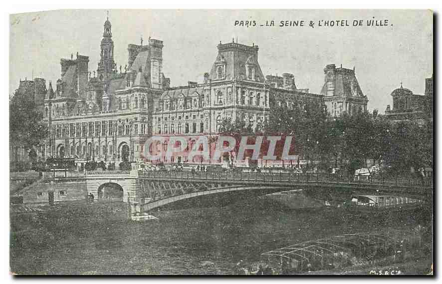 CPA Paris la Seine et l'hotel de ville 