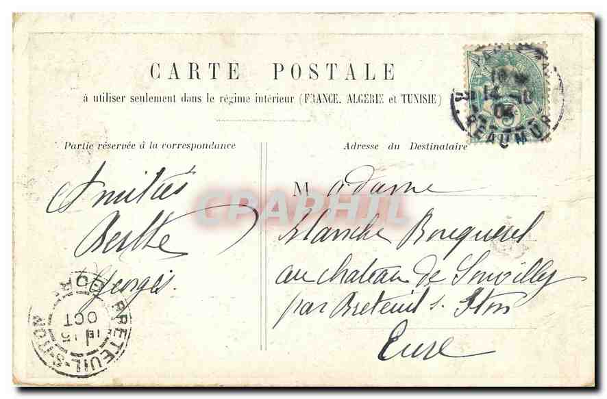 CPA Paris Place de la Concorde Obelisque de Louqsor  — Rückseite