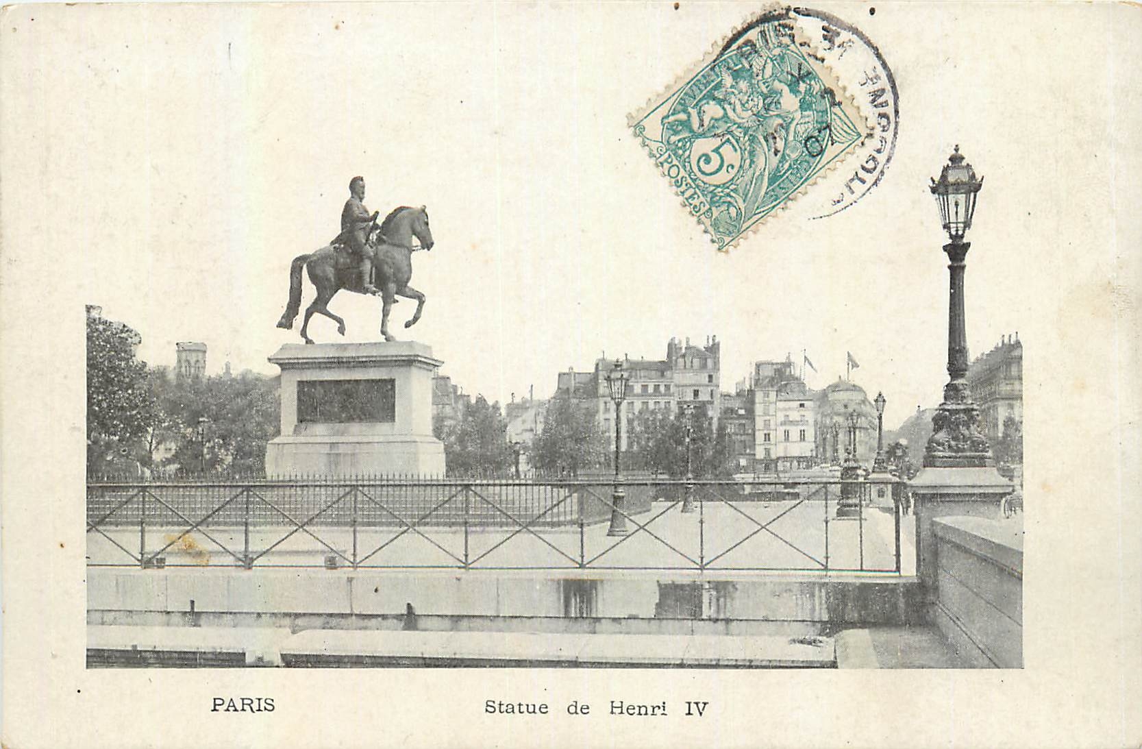 CPA Paris Statue de Henri IV 