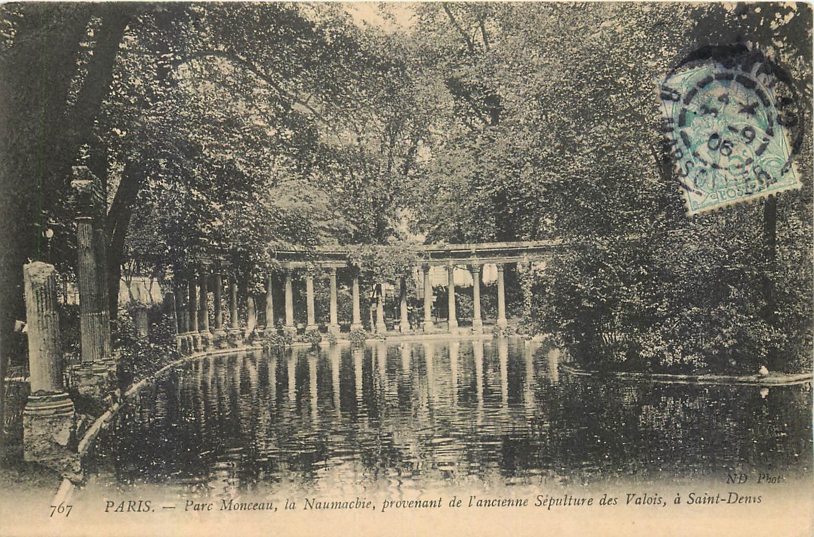 CPA Paris Parc Monceau la Naumachie provenant de l'ancienne Sepulture des Valois a Saint Denis 