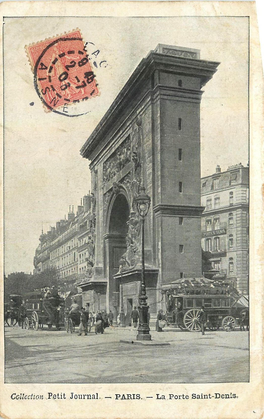 CPA Collection Petit Journal Paris la porte Saint Denis 