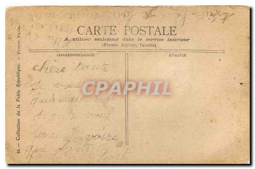 CPA La Rue Reaumur au 111 la Petite Republique Journal — Rückseite
