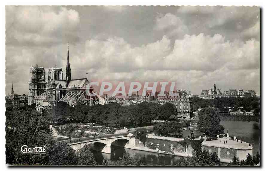 CPA Paris Notre Dame et Jardins de L'Archeveche 