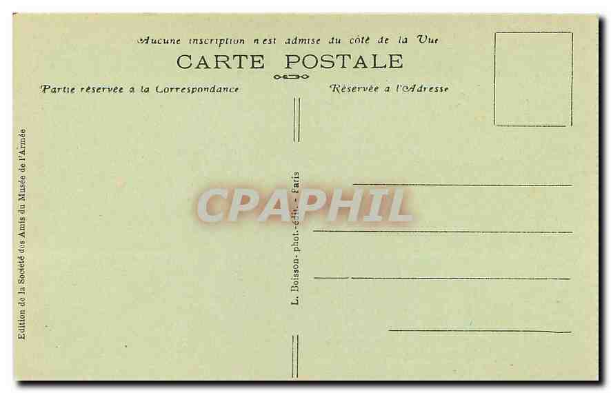 CPA Paris Hotel des Invalides Chapelle Napoleon  — Rückseite