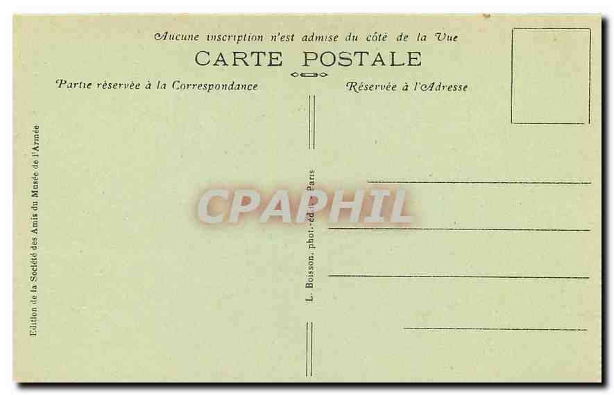 CPA Paris Hotel des Invalides L'Eglise des Soldats  — Rückseite