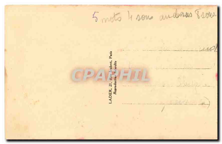 CPA Paris Avenue Foch  — Verso