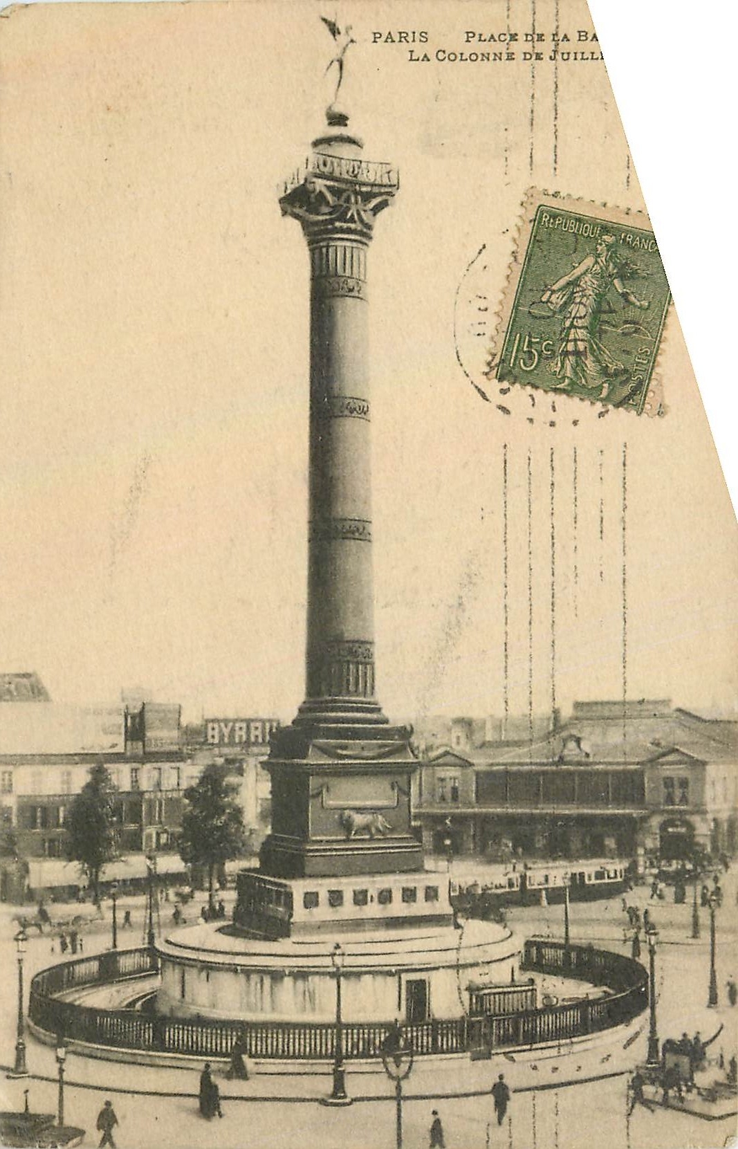 CPA Paris Place de la Bastille La Colonne de Juillet 