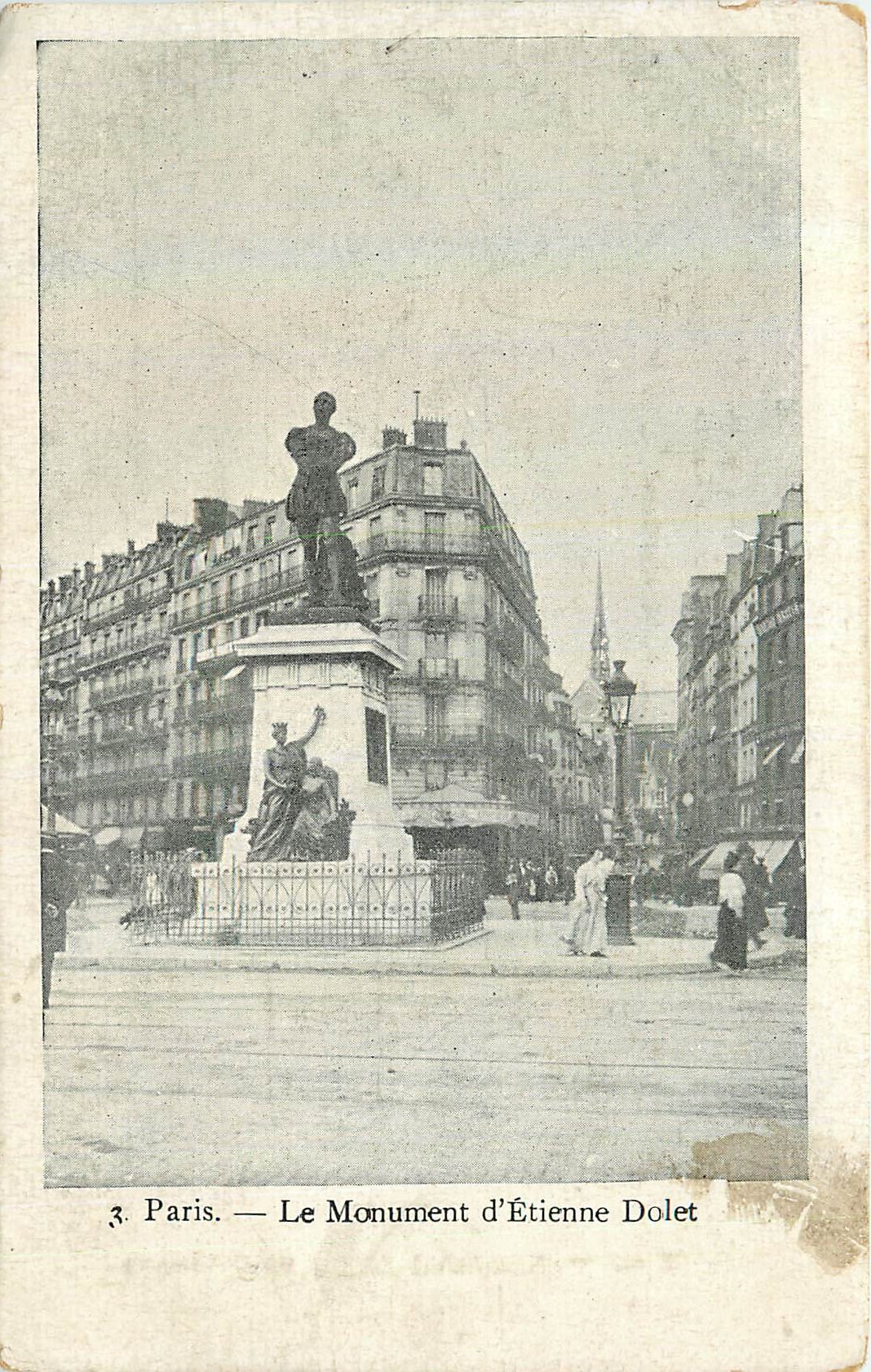 CPA Paris Le Monument d'Etienne Dolet 