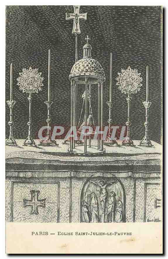 CPA Paris Eglise Saint Julien le Pauvre 