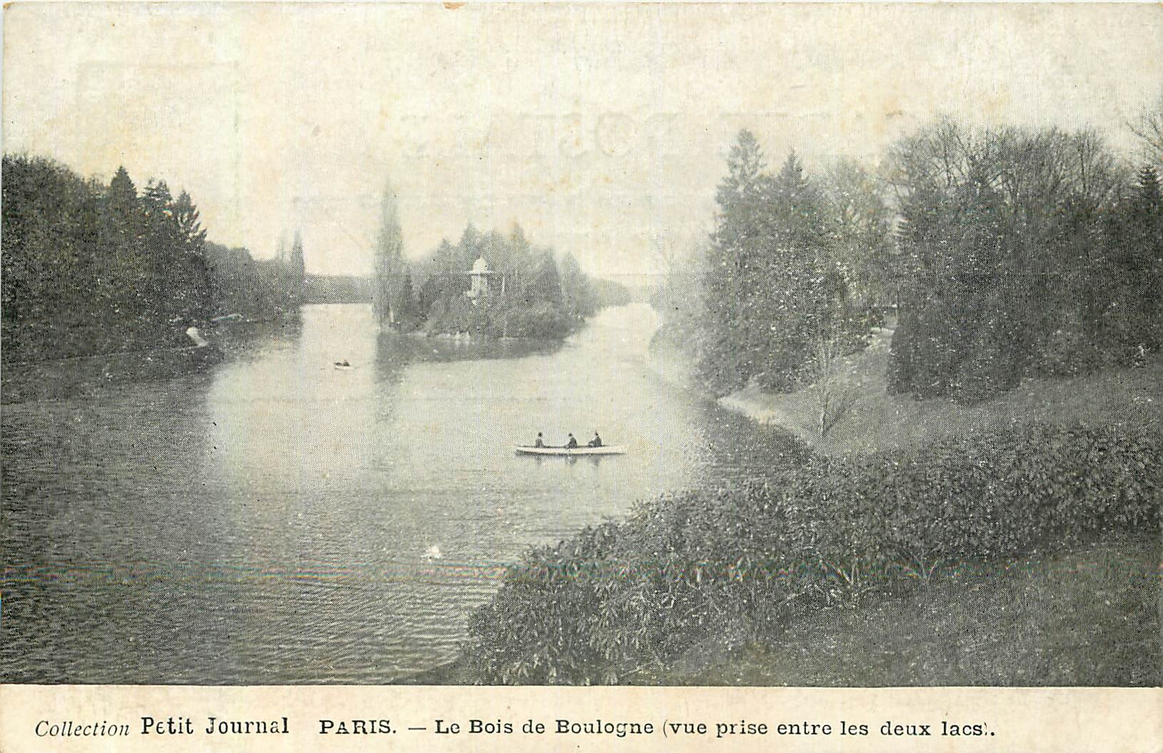 CPA Collection Petit Journal Paris Le Bois de Boulogne vue prise entre les deux lacs 