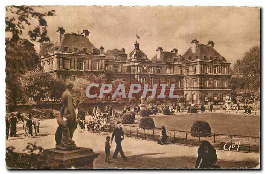 CPA Paris et ses Merveilles Jardin et palais du Luxembourg 