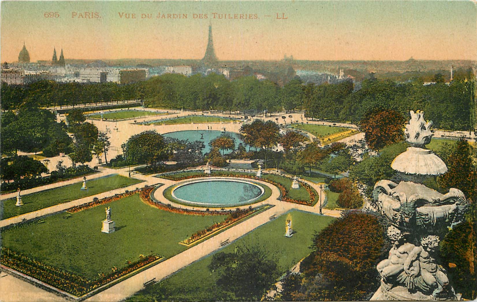 CPA Paris Vue du Jardin des Tuileries 