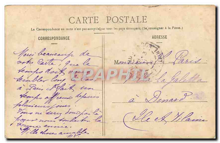 CPA Paris Le Trocadero Vue prise sous la Tour Eiffel  — Rückseite