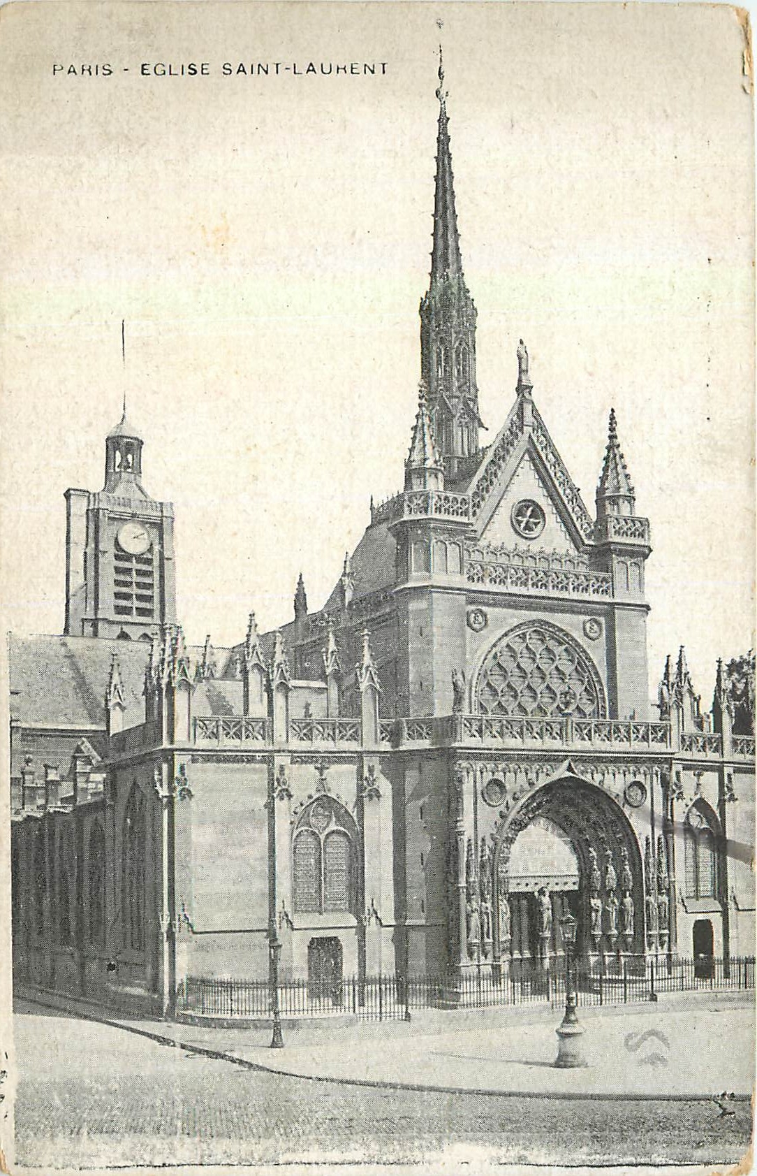 CPA Paris Eglise Saint Laurent 
