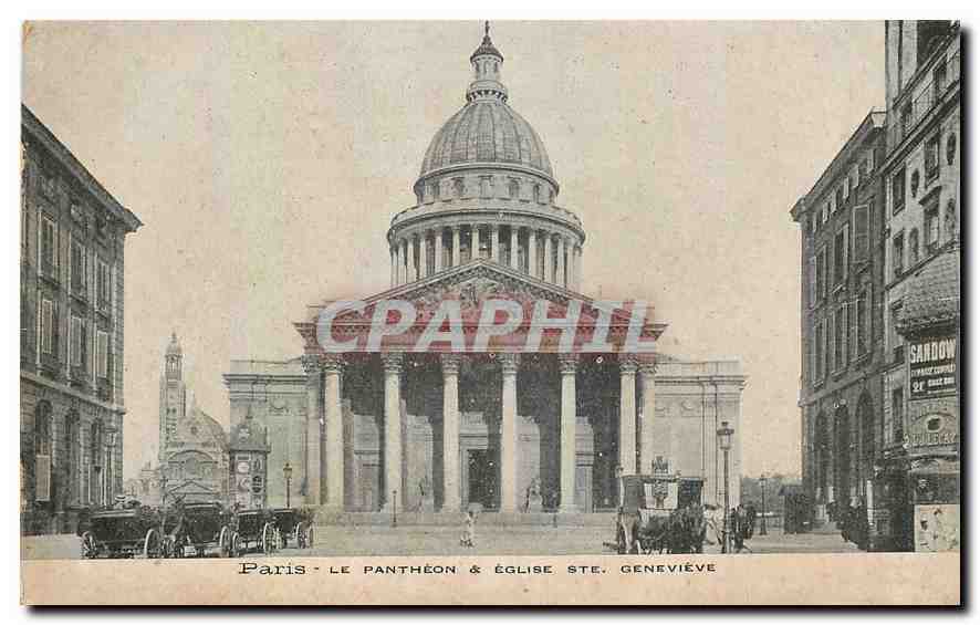 CPA Paris le Pantheon & Eglise Ste Genevieve 