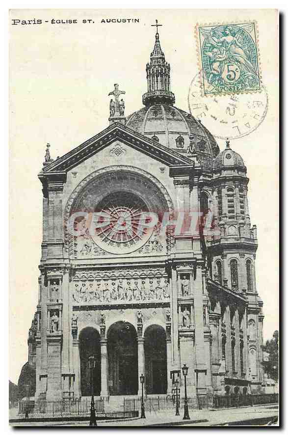 CPA Paris Eglise St Augustin 
