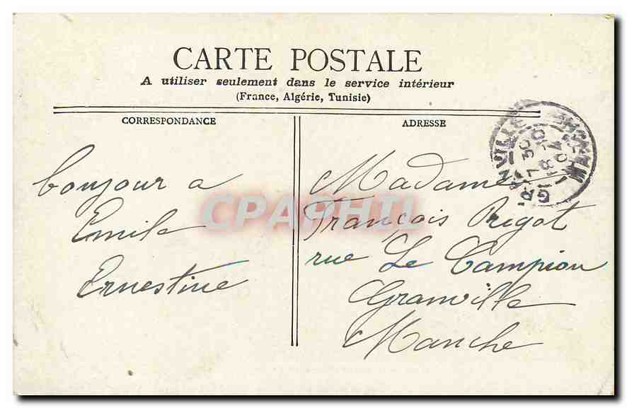 CPA Paris Eglise St Vincent de Paul  — Verso