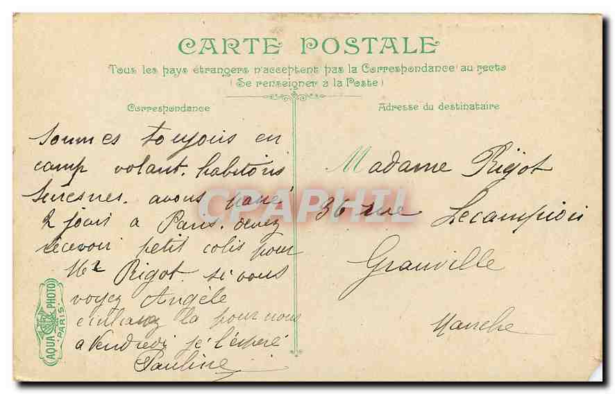 CPA Paris Boulevard Barbes Metro — Rückseite
