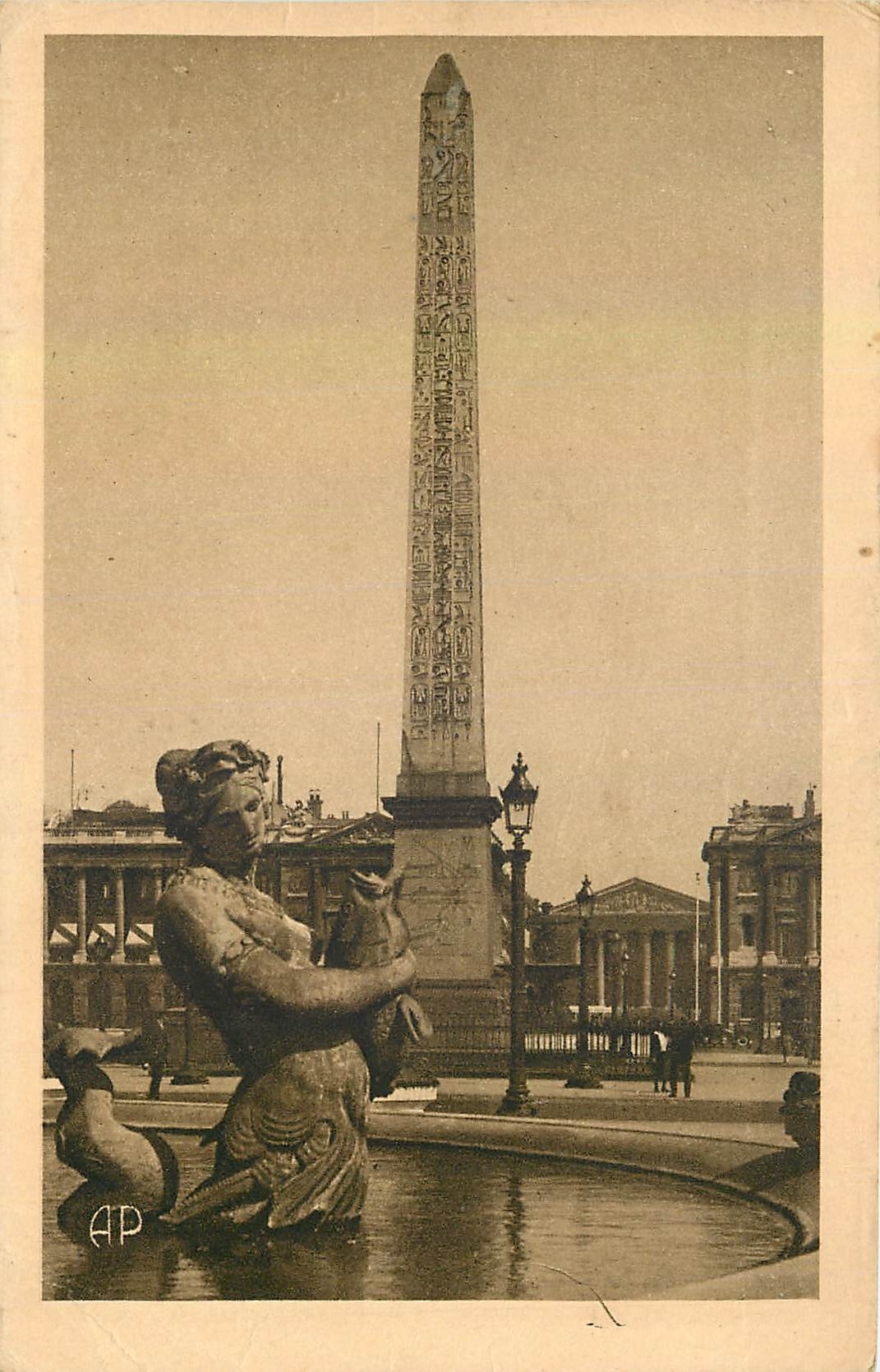 CPA Paris L'Obelisque de Louqsor Place de la Concorde 