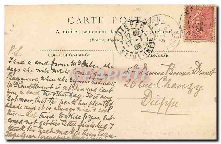 CPA Paris Jardin des Tuileries  — Rückseite
