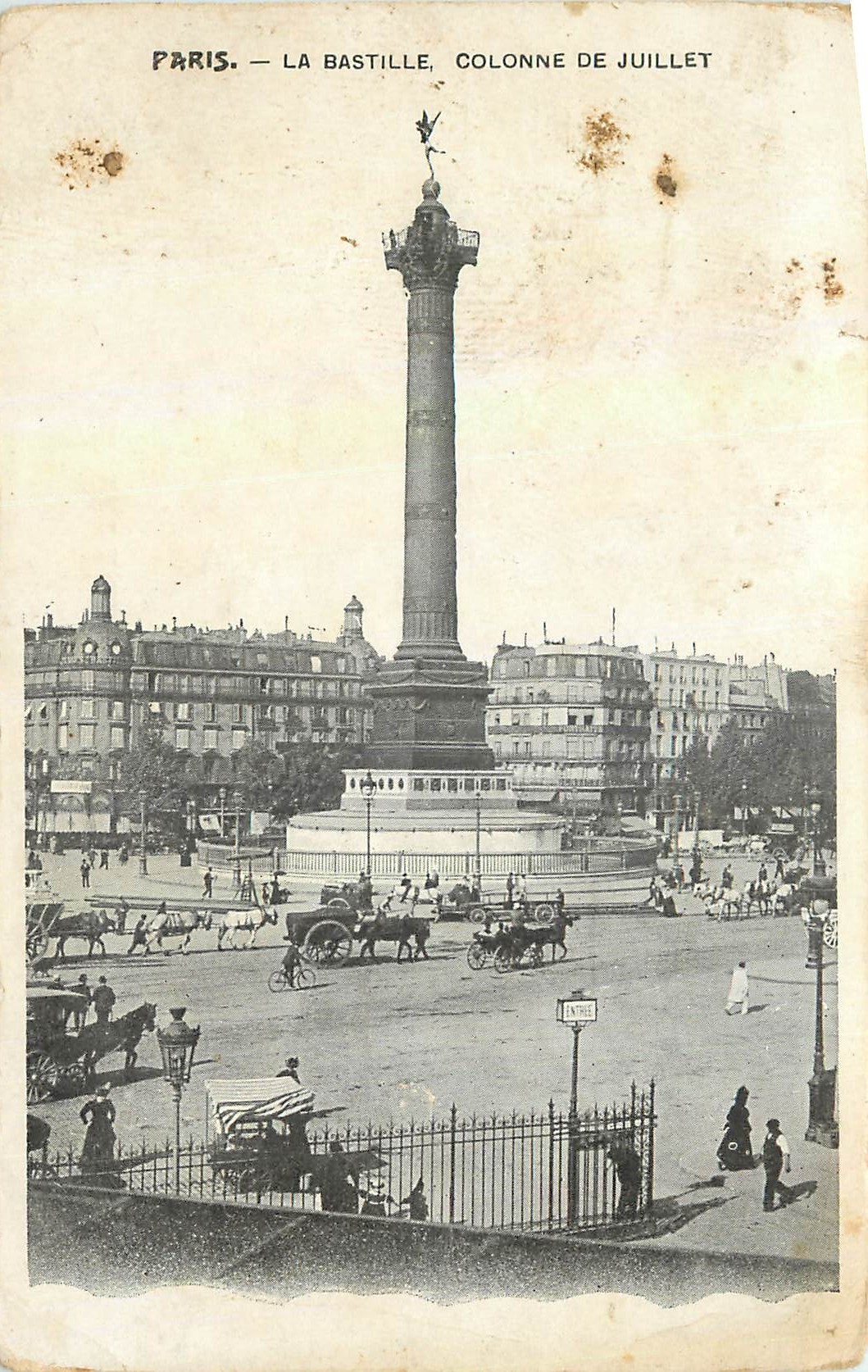 CPA Paris la Bastille Colonne de Juillet 