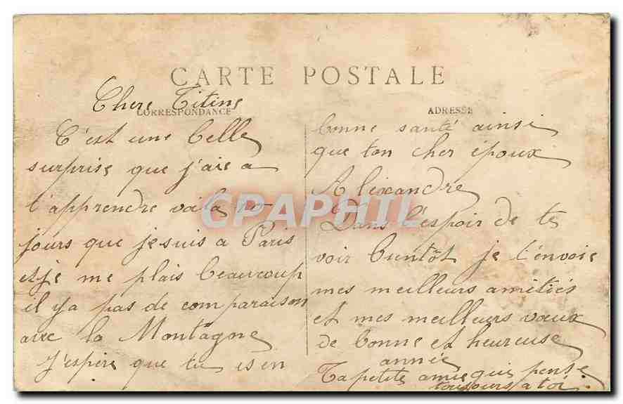 CPA Paris Le Sacre Coeur  — Rückseite