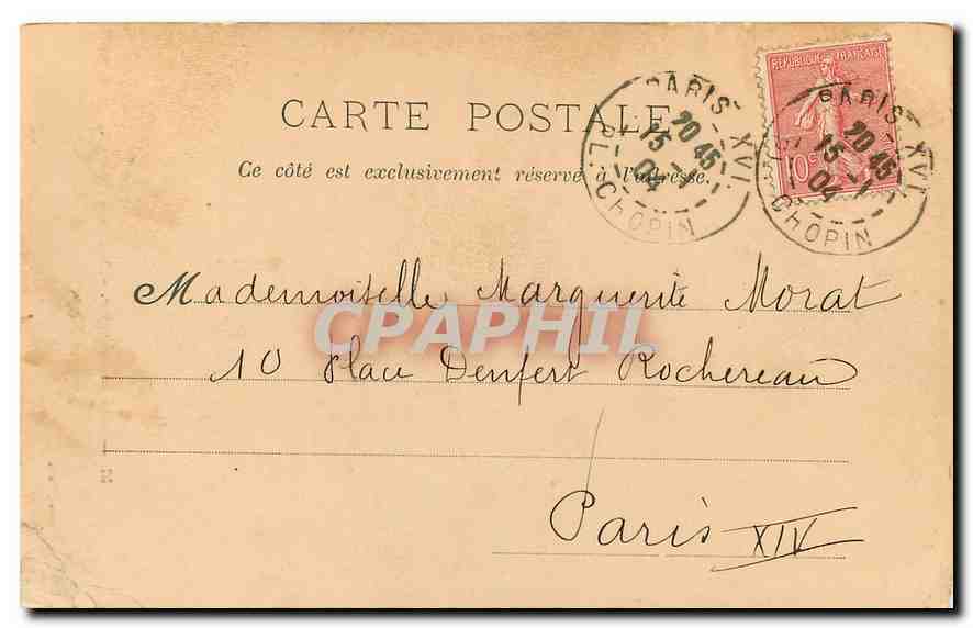 CPA Bois de Boulogne Allee des Acacias  — Verso
