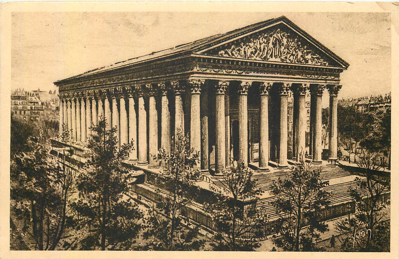 CPA Paris en flanant Eglise de la Madeleine 