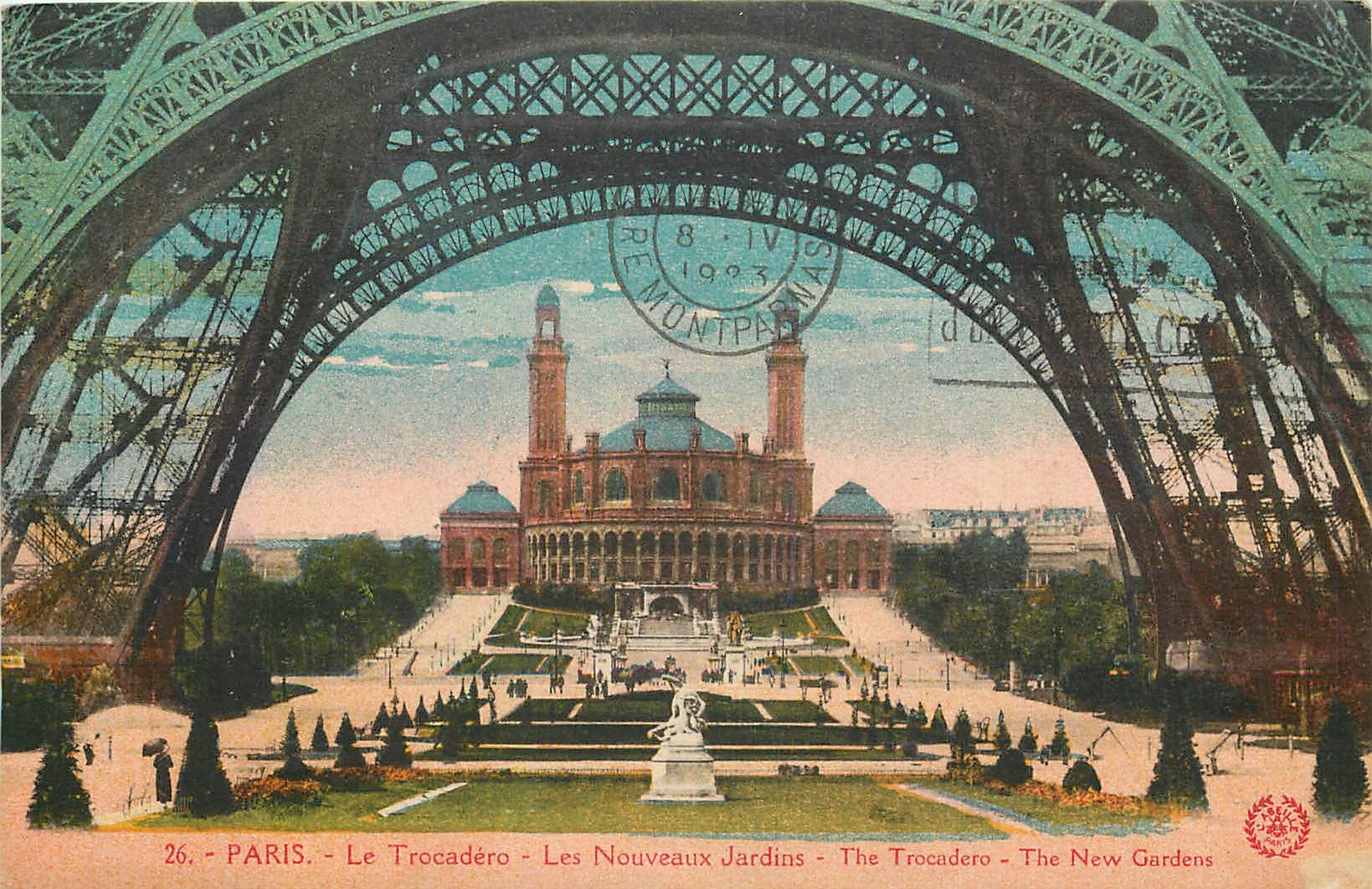 CPA Paris Le Trocadero Les Nouveaux Jardins 