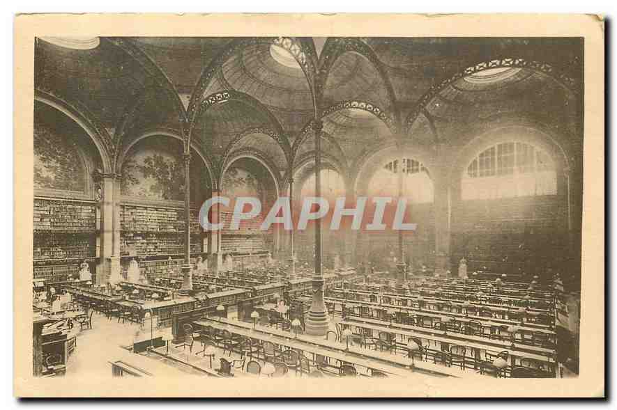 CPA Bibliotheque Nationale Salle de travail du Departement des Imprimes 