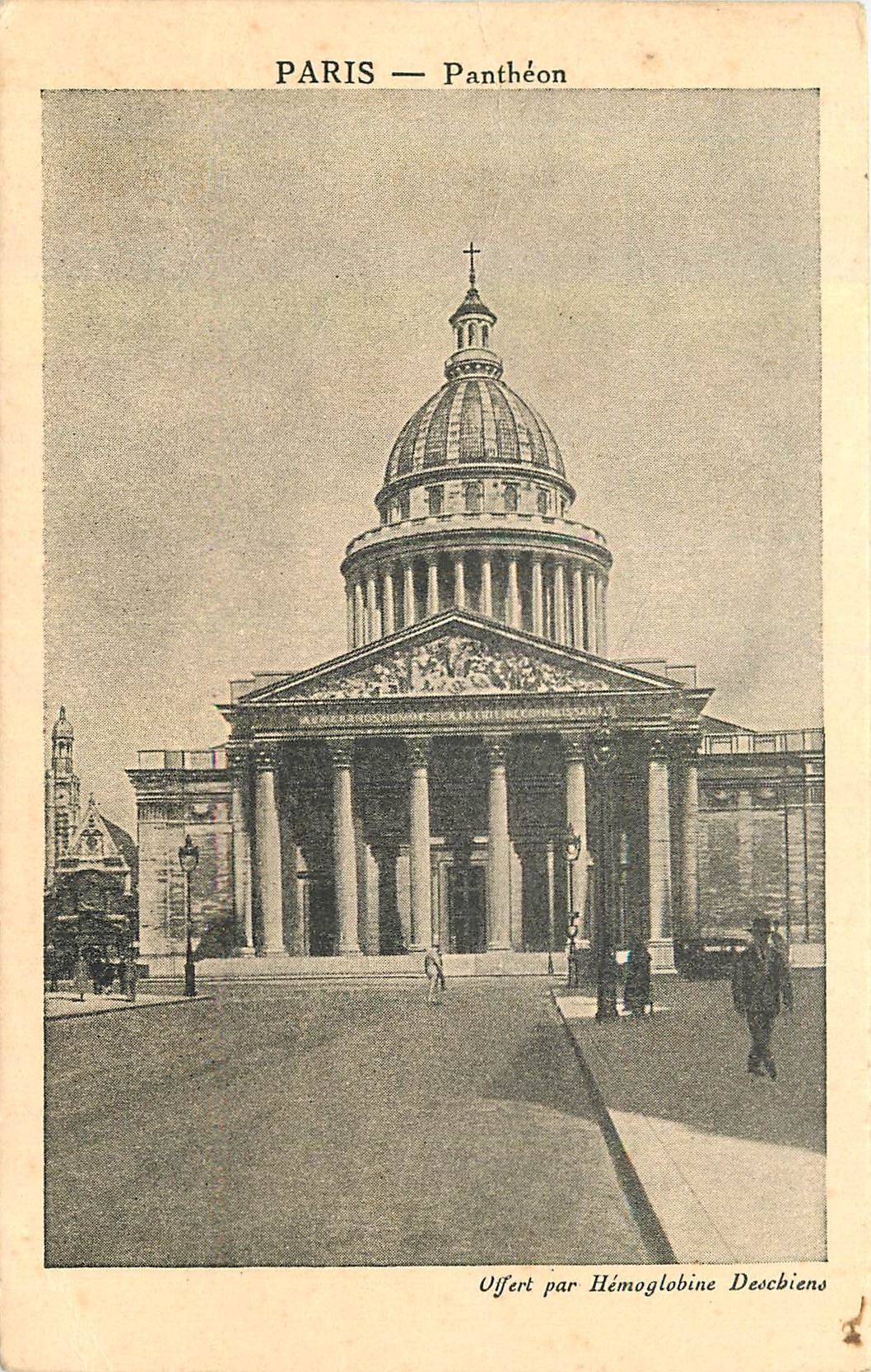 CPA Paris Pantheon Publicite Anemie Sirop de Deschiens Chiens Chien