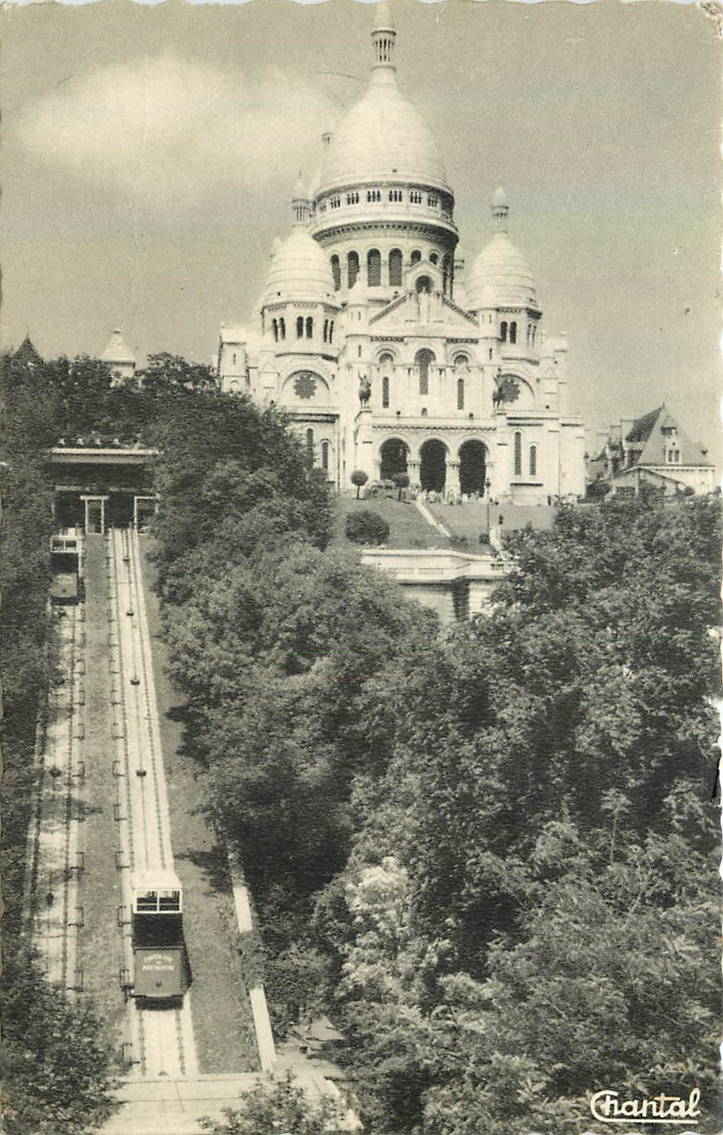 CPA Paris Basilique du Sacre Coeur et le Funiculaire 