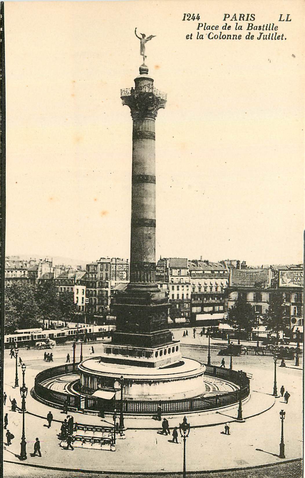 CPA Paris Place de la Bastille et la Colonne de Juillet 