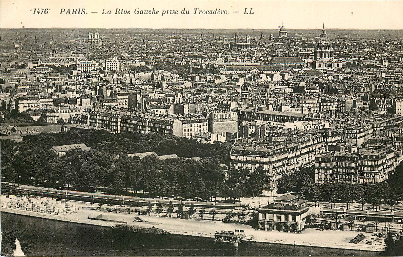 CPA Paris La Rue Gauche prise du Trocadero 