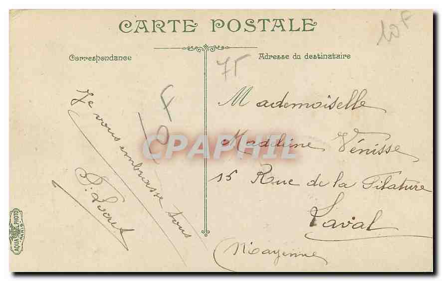 CPA Paris Vue generale prise du Louvre  — Rückseite