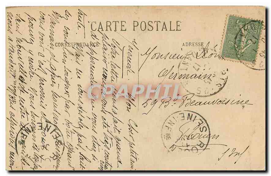 CPA Paris la Sorbonne  — Verso