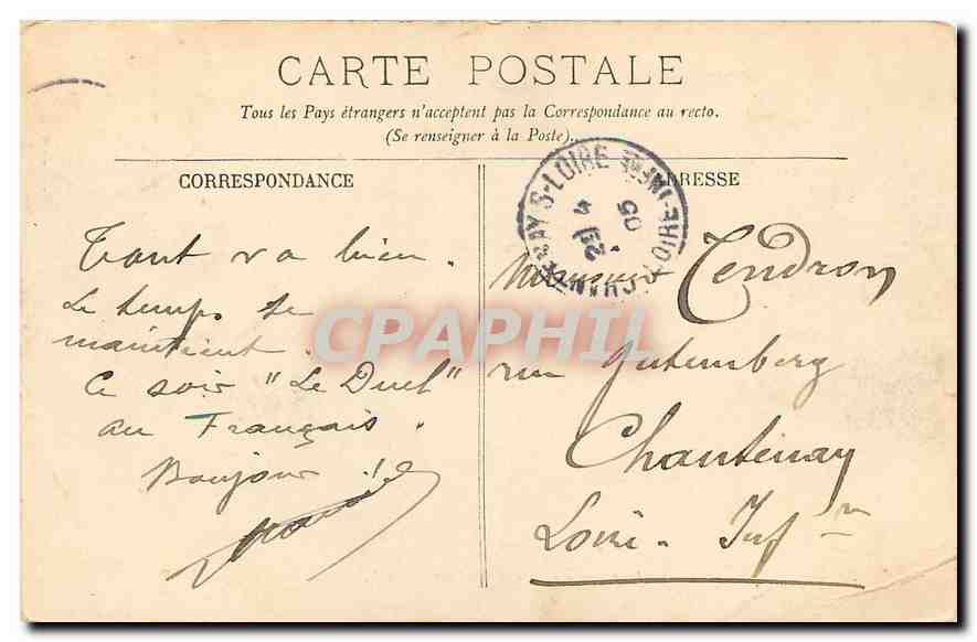 CPA Paris Le Bois de Boulogne Entre les deux Lacs Attelage Chevaux — Rückseite