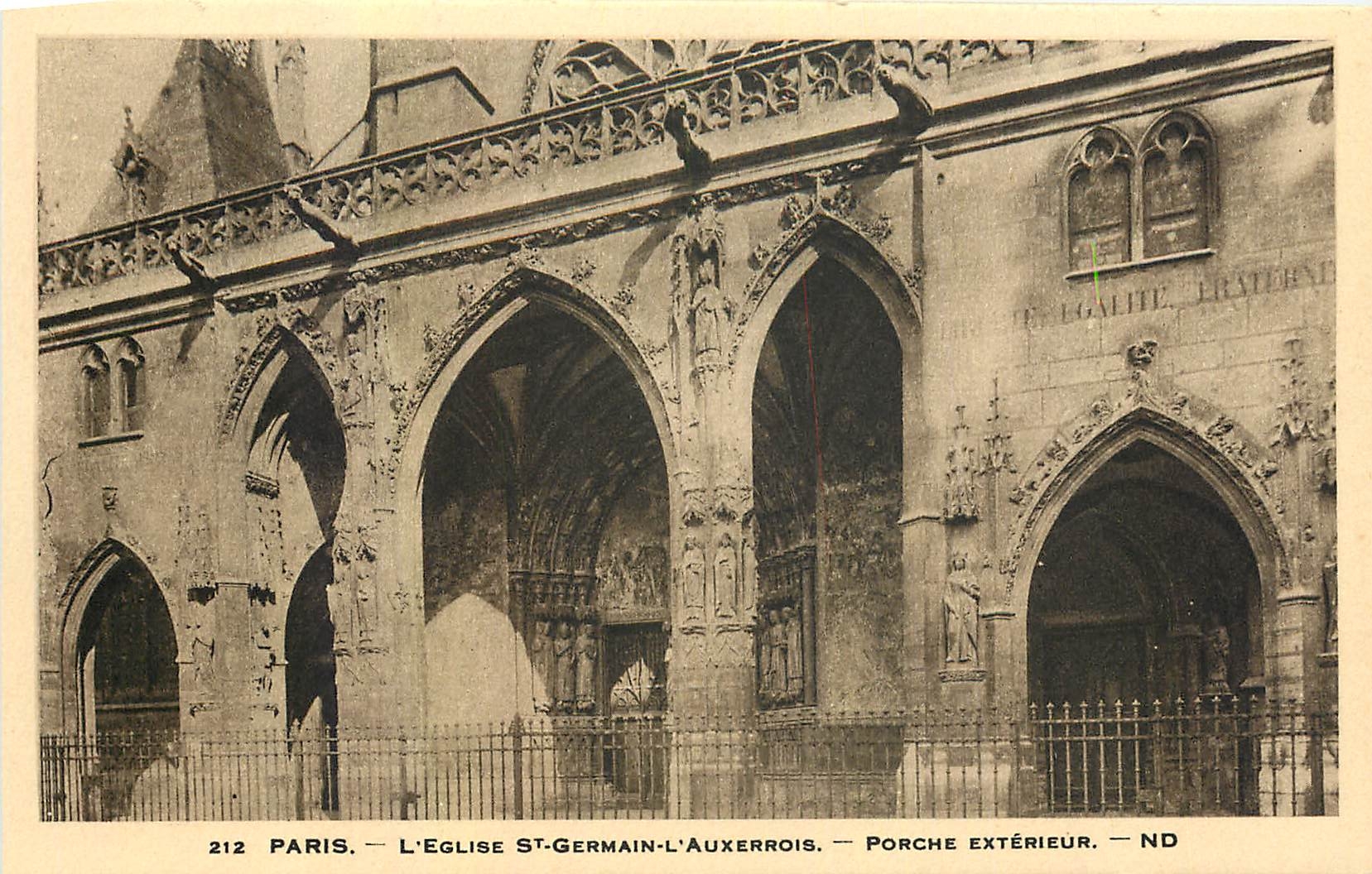 CPA Paris l'eglise St Germain l'Auxerrois porche exterieur 