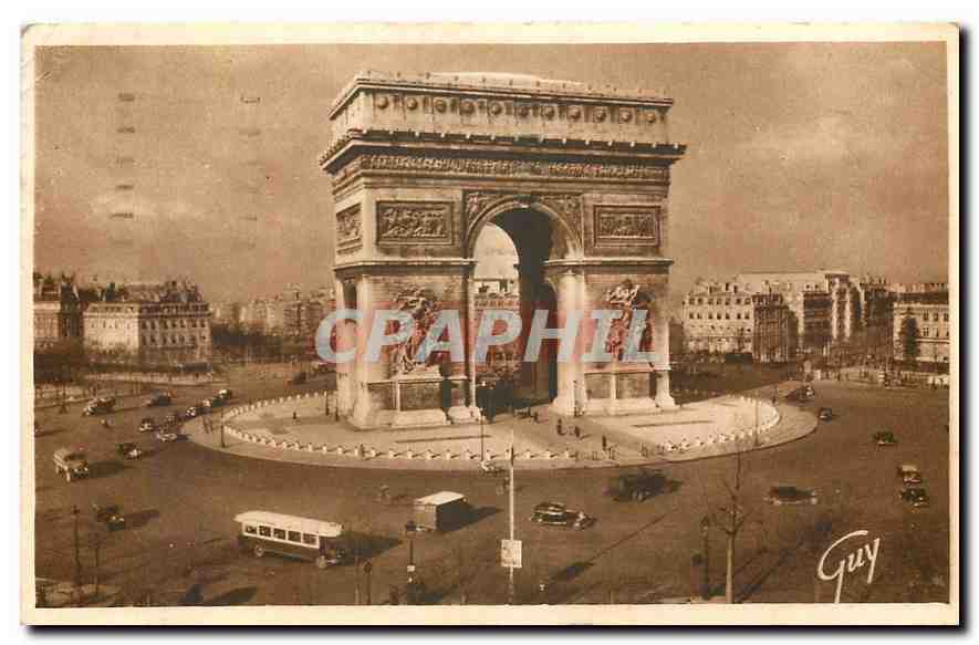 CPA Paris et ses merveilles Place et Arc de triomphe de l'etoile 